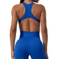 Women's Sleeveless Seamless Yoga Jumpsuits Workout Ribbed Playsuit Outfit Fitness Sportswear Activewear The Clothing Company Sydney