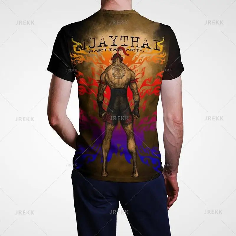 Muay Thai Gym Graphic T Shirt For Men Women Kids 3D Thai Boxing Sports Printed Tee Shirts Streetwear Short Sleeves Quick Dry Top - The Clothing Company Sydney