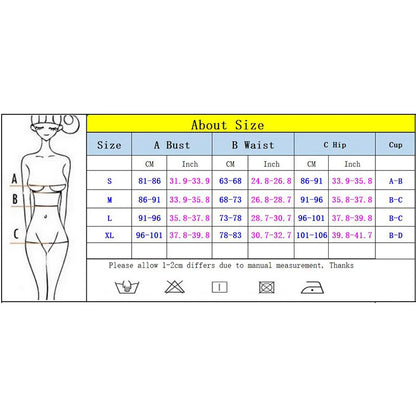 2 Piece Micro Bikinis Women Swimsuit Swimwear Floral Thong Bikini Set Bathing Suit Swimming Suit Beachwear