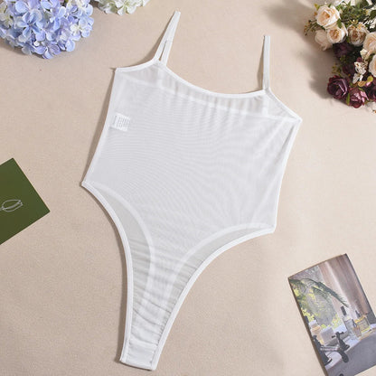 Tight-Fitting Casual Mesh Bodysuits Underwear Transparent Bodysuits The Clothing Company Sydney