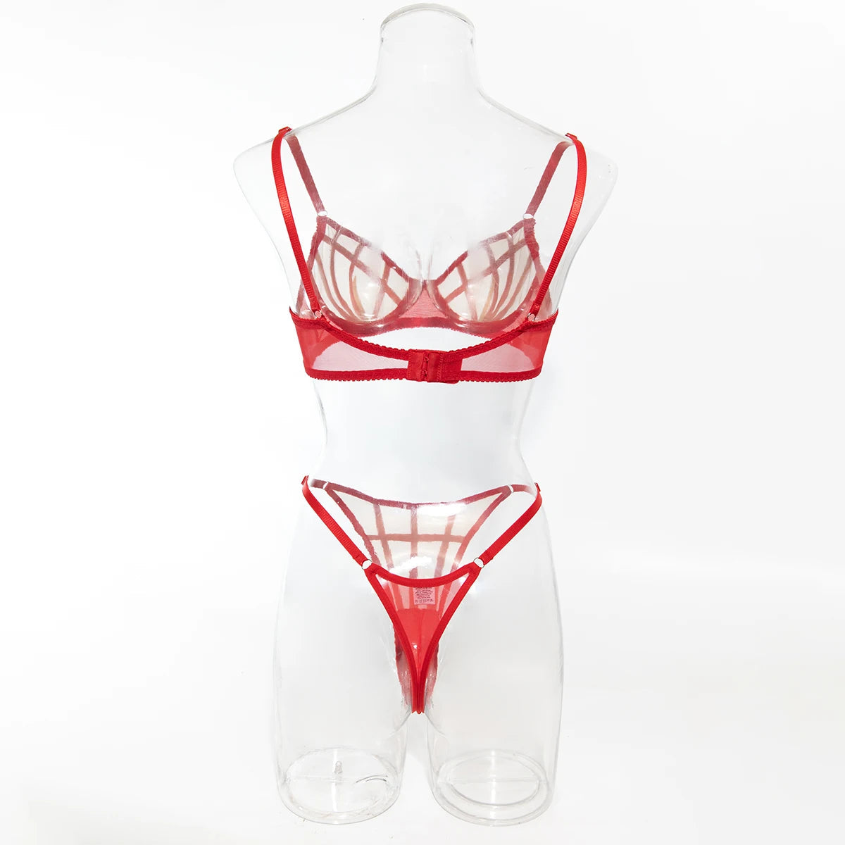 Irregular Plaid Lingerie 2 Piece Sets Mesh Patchwork See Through Bras And Thongs Suits Intimate Outfit The Clothing Company Sydney