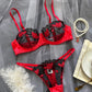 2 Piece Fancy Lingerie Floral Lace Bra Set Bilizna Luxury Well-Looking Underwear Fairy Fine Lace Exotic Set