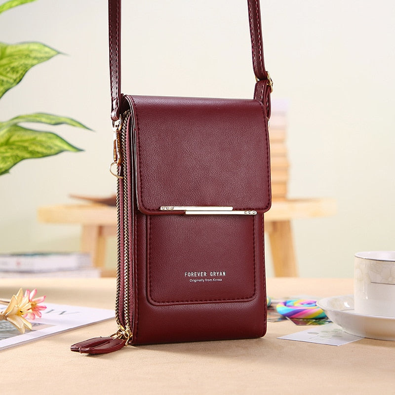 Ladies Handbags Female Pu Leather Shoulder Bags Touch Screen Phone Purse Crossbody Bag Large Capacity Hand Bag The Clothing Company Sydney