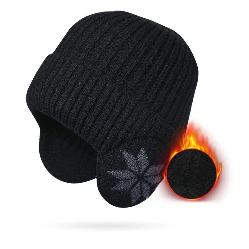 Men Women Winter Warm Plush Knitted Snow Fashion Hat Unisex Outdoor Ear Protection Caps Beanies Skulls
