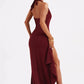 Deep V Neck Thigh High Split Maxi Halter Sleeveless Backless Bodycon Club Party Long Dress The Clothing Company Sydney