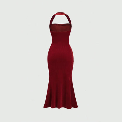 Women's Summer Elegant Plain Sleeveless Halter Neck Wrap Maxi Prom Dresses The Clothing Company Sydney