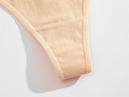 3 Pack Cotton Seamless Panties Comfort Underwear Women Low Waist Breathable Thongs Solid Sport G-String Soft Lingerie