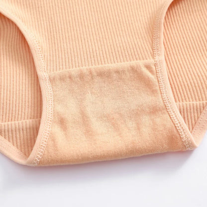 Women's Seamless Cotton Briefs Women Plus Size Panties Solid Color Breathable Underwear Low Waist Soft Lingerie Undies