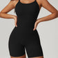 Women's Cross Strap Romper Backless Set Fitness Bodysuit Sportswear Gym Clothes Jumpsuit One-piece Playsuit Yoga Suit