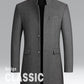 Business Casual Trench Coat Men Style Winter Coat Men's Autumn and Winter Wool Mix Coat Jacket The Clothing Company Sydney