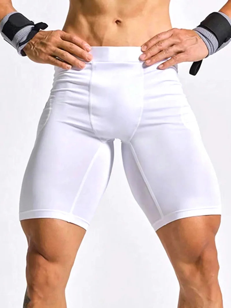 Men's Bodybuilding Shorts Gym Running Leggings Male Joggings Elastic Compressions Sweatpant Football Basketball Tights Shorts