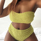 2 Piece Bandeau Bikini Plus Size Large Size Swimwear Women Swimsuit Female Two-pieces Bikini set Bather Bathing Suit The Clothing Company Sydney