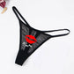 Fashion Solid Colour Mesh Mouth & Letter Printing  Low Waist Panty Lingerie For Woman Ladies Thong Underwear The Clothing Company Sydney