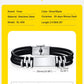 Custom Men's Bracelets, 11.5mm Laser Stainless Steel Bangle, Black Silicone Wristband Gift Jewellery The Clothing Company Sydney