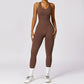 Seamless Gym Sport Jumpsuit Women Sportswear Hollow Backless Scrunch Fitness Overalls Push Up One Pieces Outfit Yoga Wear The Clothing Company Sydney