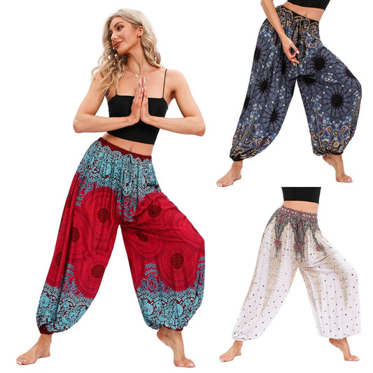 Boho Yoga Pants Women Hippie Harem Printed Dye High Waist Beach Wear The Clothing Company Sydney