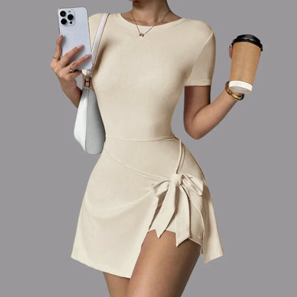 One Piece Tennis Skirts Sports Dress Golf Gym Yoga Women's Running Workout Long Skirt FitnessDress