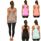 Women's Yoga Shirts Solid Sports Wear Fitness Gym Clothing Fit Top Workout Training Crop Tops Sleeveless Blouse T-shirts Quick Dry Top