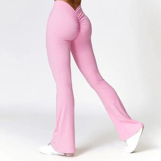 Women's Gym Yoga Pants Rear V-Shaped Peach Fitness High Waist Long Pants Women Hip Push UP Women's Flared Pants The Clothing Company Sydney