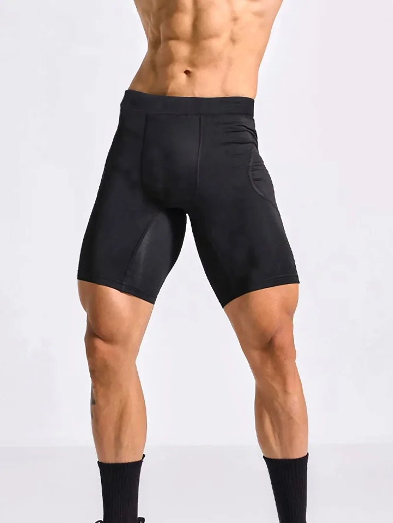 Men's Bodybuilding Shorts Gym Running Leggings Male Joggings Elastic Compressions Sweatpant Football Basketball Tights Shorts