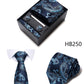 4 Piece Tie Handkerchief Cufflink Set For Men Necktie Holiday Gift Box Blue Gold Suit Accessories Slim Wedding Set The Clothing Company Sydney