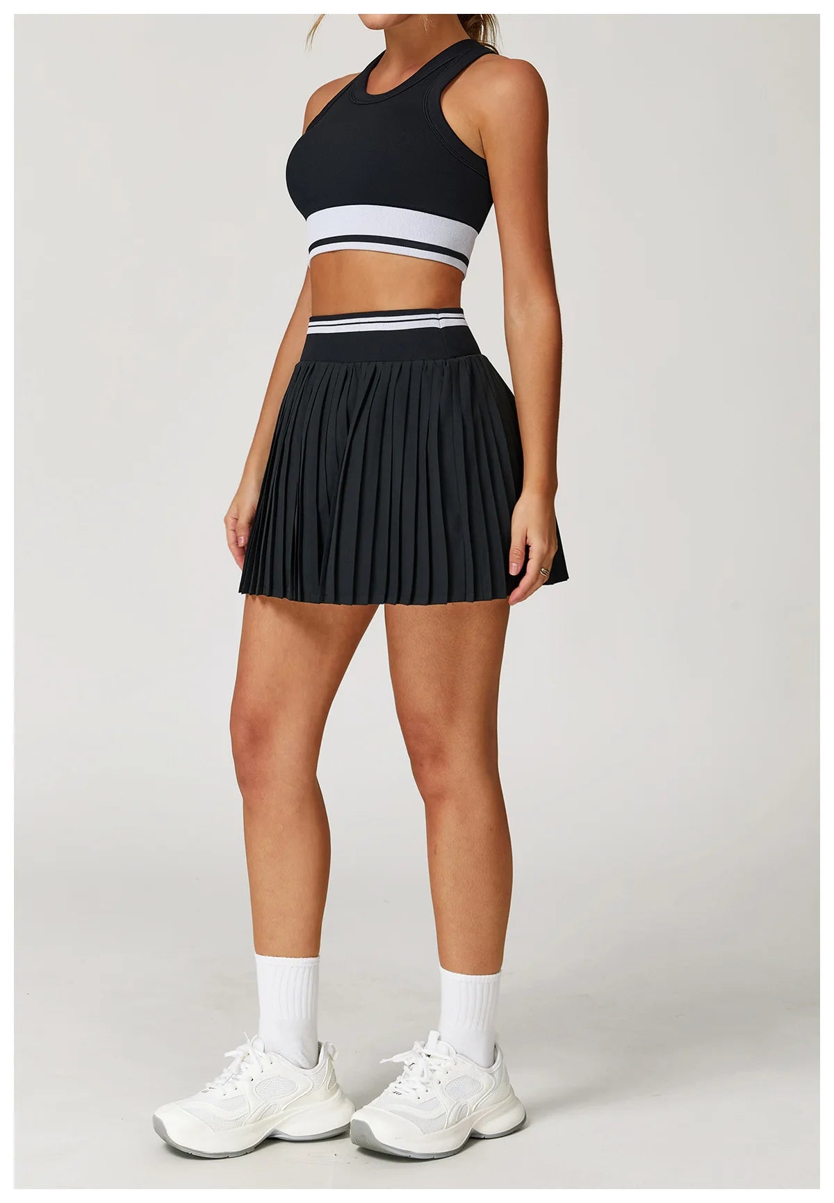 2 Piece Yoga Suit Yoga Sports Women Tennis Fitness Suit Running Sports Short Skirt Yoga Set Workout Set Athletic Wear