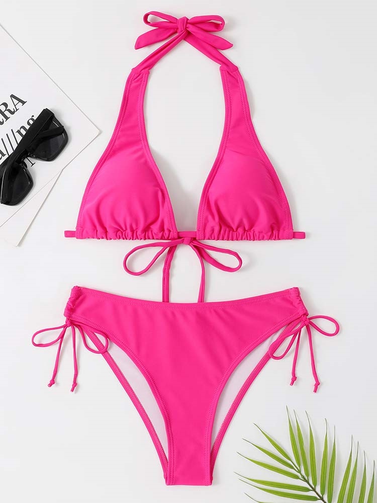 2 Piece Swimsuit Swimwear Bikini Micro Solid Black Bikinis Set Push Up Swim Suits Brazilian Beach Summer Bathing Suit The Clothing Company Sydney