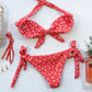 Polka Dot Knotted Bandeau Brazilian Bikini Women Swimwear Female Swimsuit Two-pieces Bikini set Bather Bathing Suit