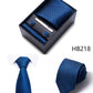 4 Piece Tie Handkerchief Cufflink Set For Men Necktie Holiday Gift Box Blue Gold Suit Accessories Slim Wedding Set The Clothing Company Sydney