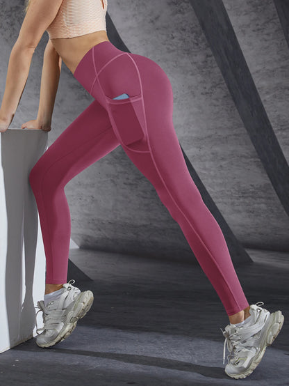 High Waist Women's Leggings Stretch Yoga Pants Tights With Pockets Push Up Fitness Running Sportswear