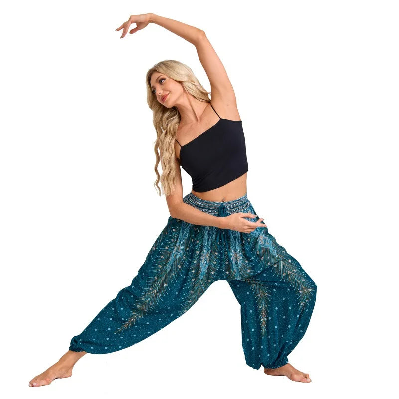 Boho Yoga Pants Women Hippie Harem Printed Dye High Waist Beach Wear The Clothing Company Sydney
