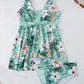 Floral Tankini Set 2 Piece Women Swimsuit High Waist Swimwear Bathers Bathing Swimming Suit Summer Beachwear