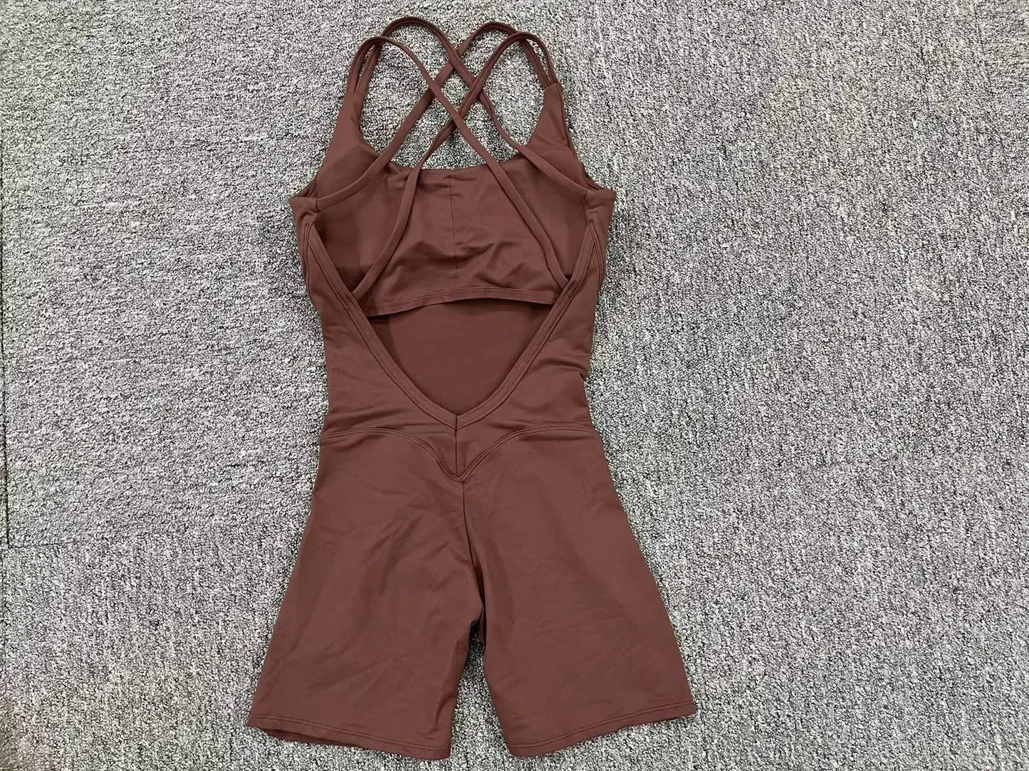 Criss Cross Backless Unitard Gym Women Romper One Piece Yoga Set Sportswear Sleeveless Sport Short Jumpsuit Playsuit Fitness Overalls