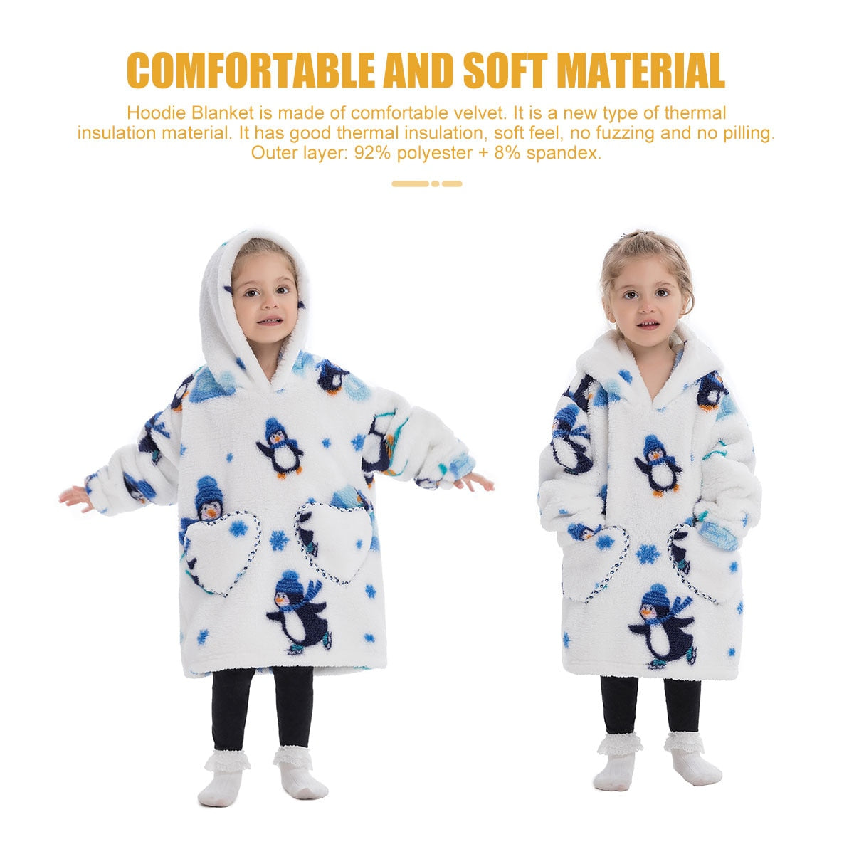 Family Hoodie Blanket for Winter Large Oversize Hoodie for Adult and Child Wearable Hooded Blanket The Clothing Company Sydney