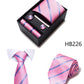 4 Piece Tie Handkerchief Cufflink Set For Men Necktie Holiday Gift Box Blue Gold Suit Accessories Slim Wedding Set The Clothing Company Sydney