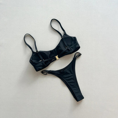 2 Piece Push Up Swimsuit Swimwear Bikini Set Black Biquini Bathing Suit Thong Swimming Suits Beachwear The Clothing Company Sydney