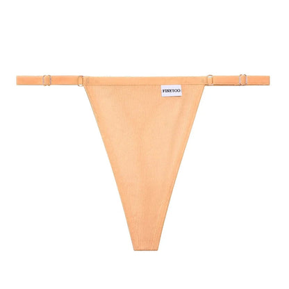 5 Pack Adjustable Women's Panties Cotton Panties Solid Low Waist Seamless Thongs Underpants Women Lingerie Set The Clothing Company Sydney