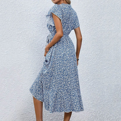 Women's Split Midi Floral Wrap Dress - The Clothing Company Sydney