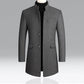 Business Casual Trench Coat Men Style Winter Coat Men's Autumn and Winter Wool Mix Coat Jacket