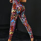 Women's 3D Print Tie Dye Sports Seamless High Waist Fitness Push Up Leggings Gym Clothing Workout Tights Pants