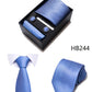 4 Piece Tie Handkerchief Cufflink Set For Men Necktie Holiday Gift Box Blue Gold Suit Accessories Slim Wedding Set The Clothing Company Sydney