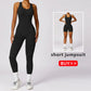 Seamless Gym Sport Jumpsuit Women Sportswear Hollow Backless Scrunch Fitness Overalls Push Up One Pieces Outfit Yoga Wear The Clothing Company Sydney