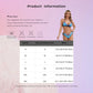 Women's Mermaid Print Swimsuit Bikini Bathing Suit Halter Sponge Pad Bra and Drawstring Briefs Beach Pool Surfing Swimwear