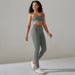 Seamless Ribbed Women's Sportswear Two Piece Yoga Set High Waist Gym Leggings Crop Top Fitness Sports Suits Acid Wash Activewear The Clothing Company Sydney