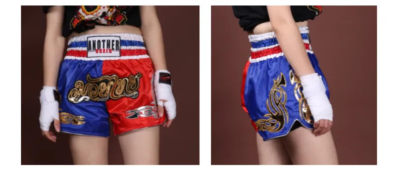 Boxing Shorts Womens Mens Embroidery MMA Shorts Professional Combat Kickboxing Training Trunks Kids Boy Girl Muay Thai Pants The Clothing Company Sydney
