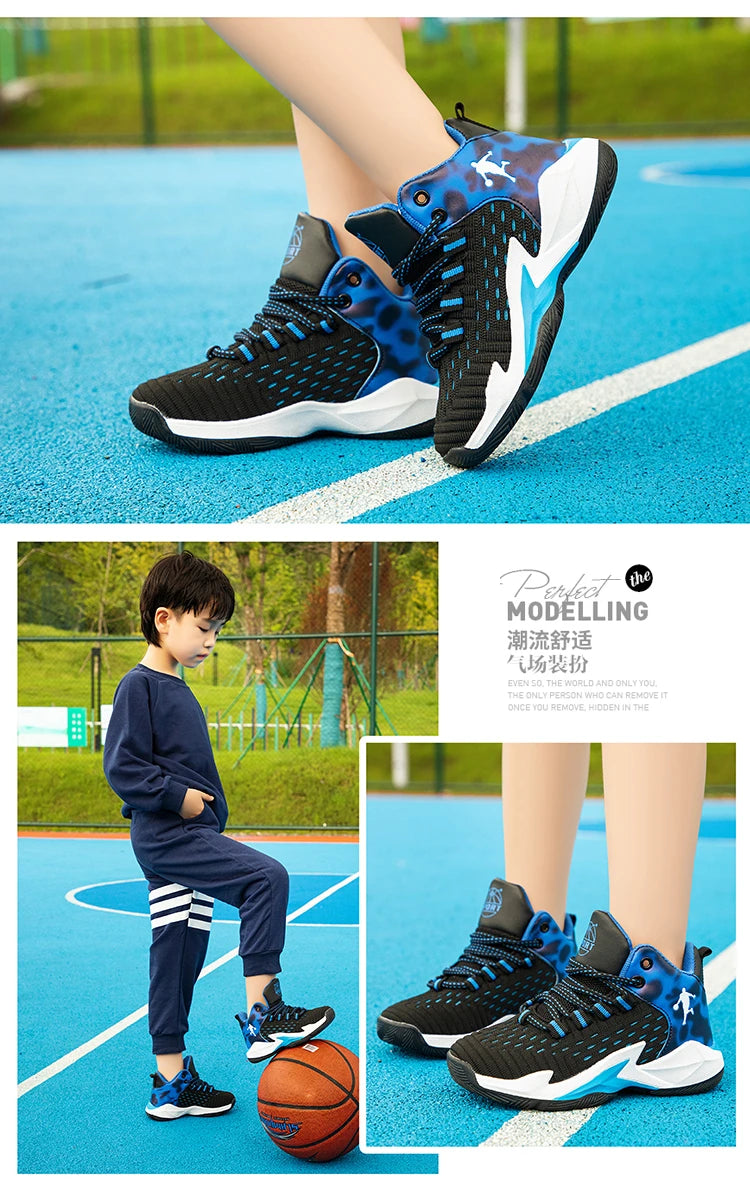 Kids Children‘s Basketball Shoes Non-slip Breathable Basketball Training Sneakers Lace-up Boys Girls Basketball Boots Athletic Shoes The Clothing Company Sydney