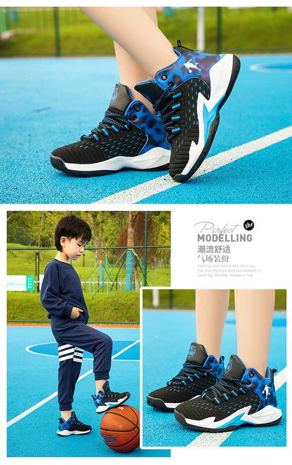 Kids Children‘s Basketball Shoes Non-slip Breathable Basketball Training Sneakers Lace-up Boys Girls Basketball Boots Athletic Shoes The Clothing Company Sydney