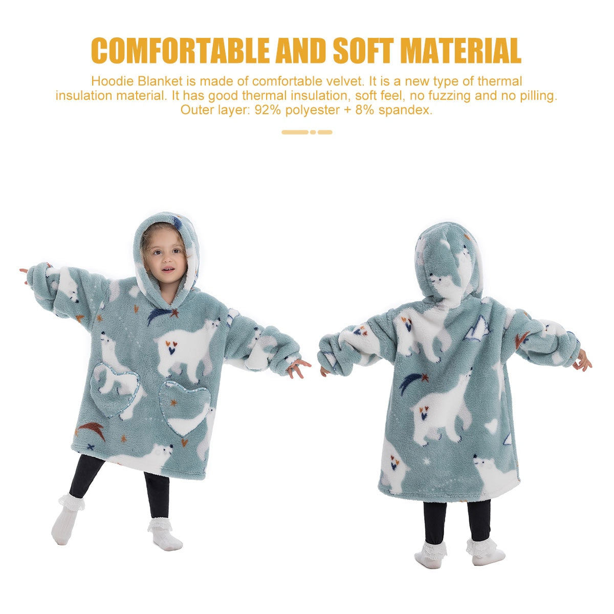 Family Hoodie Blanket for Winter Large Oversize Hoodie for Adult and Child Wearable Hooded Blanket The Clothing Company Sydney