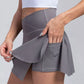 Women's Pleated Tennis Skirt with Pockets Shorts Athletic Skirts Crossover High Waisted Athletic Golf Badminton Skorts Workout Sports Skirts The Clothing Company Sydney