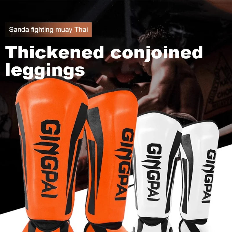 Muay Thai Kickboxing Boxing Shin Guard Pads Martial Arts Leg Protector Taekwondo Ankle Guards